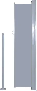 vidaXL Zwijana markiza boczna, 140 x 300 cm, szara - Markizy - miniaturka - grafika 5