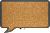 Tablice i flipcharty - Galeria Papieru Tablica korkowa 44x29 Dymek rama szara - miniaturka - grafika 1