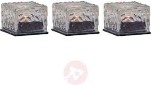 Best Season Świeca solarna LED Icecube, 3 szt. kostka lodu - Lampy ogrodowe - miniaturka - grafika 5