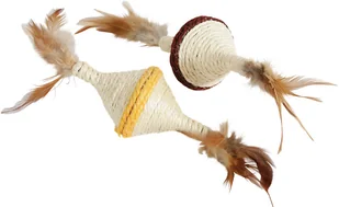 Zolux Zabawka dla kota sizal z piórkami - Zabawki dla kotów - miniaturka - grafika 3