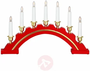 Markslöjd 700447 - Świecznik świąteczny CELINE 7xE10/3W/230V czerwony - Oświetlenie świąteczne - miniaturka - grafika 2