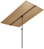 Parasole ogrodowe - vidaXL Parasol ogrodowy na słupku aluminiowym, 180x130 cm, taupe vidaXL - miniaturka - grafika 1