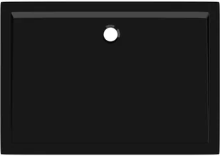 vidaXL Brodzik Brodzik prysznicowy prostokątny ABS czarny 80x110 cm - Brodziki prysznicowe - miniaturka - grafika 5