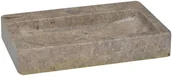 Umywalki - vidaXL Lumarko Umywalka, szara, 38x24x6,5 cm, marmur! 149188 - miniaturka - grafika 1