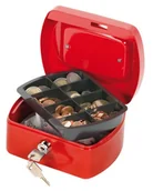 Sejfy i kasy pancerne - Metalkas Q-CONNECT na pieniądze Q-CONNECT, mała, 155x75x120mm, czerwona KF04247 - miniaturka - grafika 1