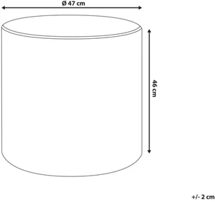 Beliani Puf welurowy 47 cm niebieski LOVETT - Taborety i hokery - miniaturka - grafika 8