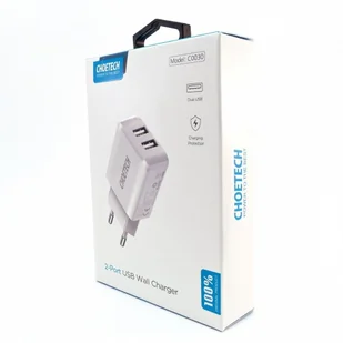 CHOETECH Ładowarka sieciowa CHOETECH C0030 Biały - Ładowarki do telefonów - miniaturka - grafika 6