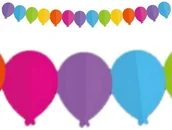 Balony i akcesoria - GoDan Girlanda "Kolorowe Baloniki", 360 cm, 1 szt PF-GPKBA - miniaturka - grafika 1