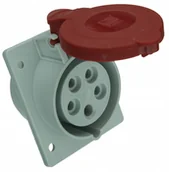 Przedłużacze i rozgałęźniki - Pawbol Gniazdo skośne tablicowe 16A 5P 400V B.1056 - miniaturka - grafika 1
