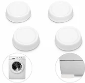 Akcesoria i części do pralek i suszarek - Relaxdays Relaxdays Tłumik drgań do pralki i suszarki, zestaw 4 amortyzatorów wibracji jako podkładka D: 6,5 cm, biały 10017884 - miniaturka - grafika 1