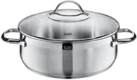 Garnki - Silit Pokrywa garnek 24 cm ok. 4,1l krawędź do wylewania szklany polerowana ze stali nierdzewnej do kuchenek indukcyjnych można myć w zmywarce 2101253068 - miniaturka - grafika 1