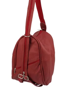 Magre (PL) Plecak Skórzany (PL) JOWITA Skóra Naturalna Licowa BORDOWY - Torebki damskie - miniaturka - grafika 4