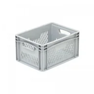 Pojemniki przemysłowe - Bekuplast Pojemnik skrzynka plastikowa perforowana B/P 400x300x220 B/P 220 - miniaturka - grafika 1