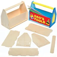 Mały majsterkowicz - Baker Ross Pojemnik na długopisy-zestawy do prac kreatywnych "skrzynka na narzędzia" dla dzieci do majsterkowania i dekorowania jako prezent na dzień ojca (3 sztuki) - miniaturka - grafika 1