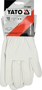 Yato RĘKAWICE OCHRONNE SKÓRA ROZM 10 YT-74647 - Rękawice robocze - miniaturka - grafika 2