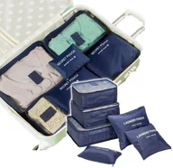 Akcesoria turystyczne - ZESTAW 6 SASZETEK ORGANIZERÓW DO WALIZKI GRANATOWE KS20GRAN - miniaturka - grafika 1