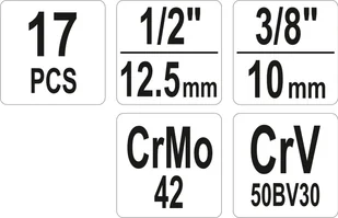 YATO UNIWERSALNY ZESTAW WYKRĘTAKÓW DO ŚRUB SZPILEK 17 CZĘŚCI YT-06033 - Gwintowniki - miniaturka - grafika 7