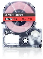 Papier do drukarek - Epson LC-SC36RW, 36mm x 8m, czarny druk / czerwony podkład, taśma zamiennik - miniaturka - grafika 1