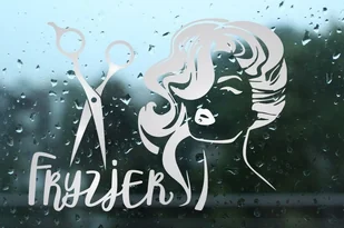 Naklejka mrożone szkło: fryzjer OM041b - Systemy ekspozycyjne i znaki informacyjne - miniaturka - grafika 2