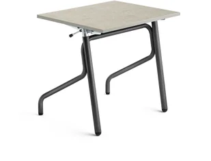 AJ Produkty Biurko szkolne z regulacją wysokości ADJUST, 700x600 mm, linoleum, szary, antracyt - Meble do szkół i przedszkoli AJ Produkty Biurko szkolne z regulacją wysokości ADJUST, 700x600 mm, linoleum, szary, antracyt - Meble do szkół i przedszkoli - miniaturka - grafika 1