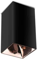 Oprawy, klosze i abażury - v-tac Oprawa Sufitowa V-TAC GU10 Kwadrat Natynkowa Czarny+Różowe Złoto 74x74x140mm VT-882 - miniaturka - grafika 1