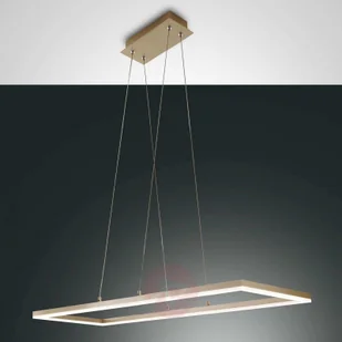 Fabas Luce Lampa wisząca LED Bard, 92x32cm matowe złoto - Lampy sufitowe - miniaturka - grafika 2