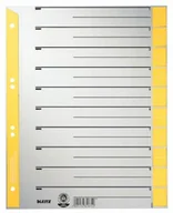 Przekładki do segregatorów - Leitz 16523015 divider, A4, karton, kolorowy nadruk, 25 sztuki, żółty 16523015 - miniaturka - grafika 1