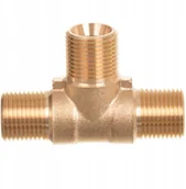Akcesoria do myjek - Trójnik rozdzielacz wody gwint 1/4 M-M-M mosiężny - miniaturka - grafika 1