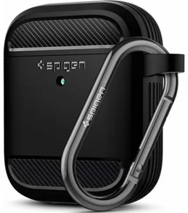 Apple Spigen Etui Spigen Rugged Armor AirPods Matte Black SPN1153BLK - Akcesoria do słuchawek - miniaturka - grafika 2