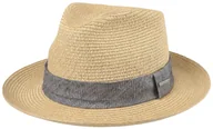 Czapki damskie - Kapelusz Slomkowy Lintano Toyo by Stetson, naturalny, XXL (62-63 cm) - miniaturka - grafika 1