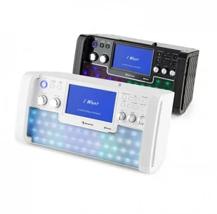 Auna DiscoFever Zestaw karaoke Bluetooth LED Ekran TFT 7 cali CD USB biały KS1-DiscofeverLED WH - Inne akcesoria audio-wideo - miniaturka - grafika 8