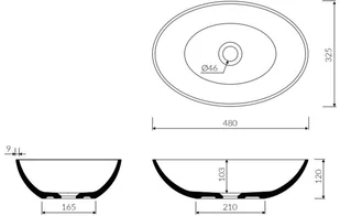 Marmorin Birma II 48x32 PU609010480 - Umywalki - miniaturka - grafika 3