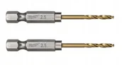 Wiertła - MILWAUKEE Wiertła Tytanowe Metalu Shockwave 2,5mm - miniaturka - grafika 1