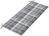Poduszki ogrodowe - vidaXL Poduszka na ławkę ogrodową, szara krata, 120x50x4cm, tkanina 314085 - miniaturka - grafika 1