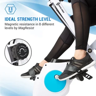 Capital Sports Capital Sports Azura M3 Pro Trenażer domowy, elastyczne taśmy, napęd paskowy, kolor czarny FIT17-Azura Plus - Trenażery rowerowe - miniaturka - grafika 2