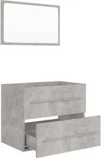 VidaXL Lumarko 2-częściowy zestaw mebli łazienkowych, szarość betonu, płyta 804849 VidaXL - Meble łazienkowe - miniaturka - grafika 5