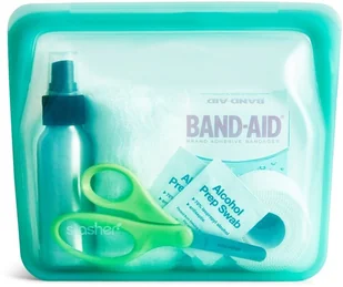 Stasher Torebka stojąca z silikonu na żywność Stasher Stand-up Bag - aqua STSU02 - Lunch boxy - miniaturka - grafika 6