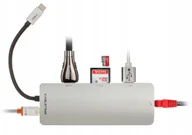 Adaptery i przejściówki - Auda Adapter 6w1 Hub Usb-c 3.1 Hdmi 4K Usb RJ45 Sd - miniaturka - grafika 1