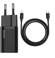 Ładowarki do telefonów - Baseus Ładowarka 20W + Kabel USB Typ-C/Lightning - miniaturka - grafika 1