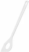 Łyżki - FACKELMANN Fackelmann łyżka do gotowania z otworem 30 cm Blanca wisząca, tworzywo sztuczne, biała - miniaturka - grafika 1