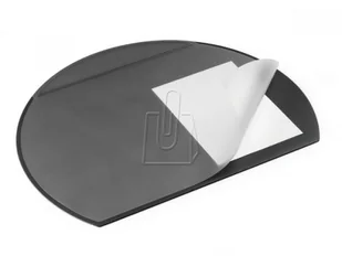 Durable Podkład na biurko z przeźroczystą nakładką 650 x 520mm półokrągły czarny - Podkładki na biurko - miniaturka - grafika 2