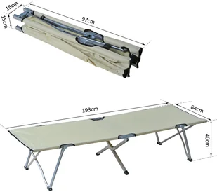Outsunny  ŁÓŻKO POLOWE TURYSTYCZNE SKŁADANE - Meble turystyczne - miniaturka - grafika 2