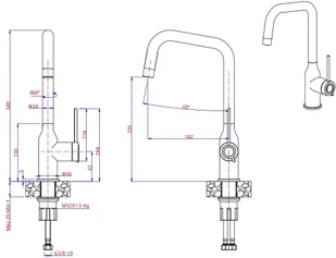 QUADRON Bateria NATALIE biały mat/miedź 3523501_WHMPVDC1 3523501_WHMPVDC1 - Baterie kuchenne - miniaturka - grafika 3