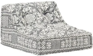 vidaXL Puf modułowy, jasnoszary, tkanina vidaXL - Pufy i podnóżki - miniaturka - grafika 8