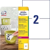 Etykiety do drukarek - Avery Zweckform Usuwalne etykiety wodoodporne Heavy Duty A4 40 ark./op. 210 x 148 mm białe matowe poliestrowe L4717REV-20 - miniaturka - grafika 1