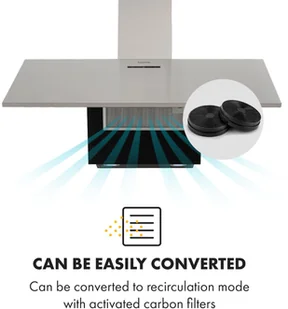 Klarstein CGCH2-SilverLining90 - Okapy kuchenne - miniaturka - grafika 10