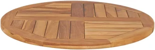 vidaXL Blat stołu, lite drewno tekowe, okrągły, 2,5 cm, 70 cm vidaXL - Blaty meblowe i parapety okienne - miniaturka - grafika 4