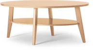 Ławy i stoliki kawowe - AJ Owalny stolik z praktyczną półką dolną. Dąb 350062 - miniaturka - grafika 1
