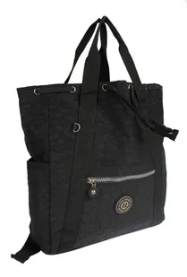 Bag Street Praktyczny Plecak Torebka 2 w 1 BAG STREET 2247 CZARNY - Plecaki - miniaturka - grafika 5