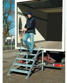 Rusztowania - Krause Schodki jezdne z pomostem 5 stopnie o szer. 600 mm 810366 810366 - miniaturka - grafika 1